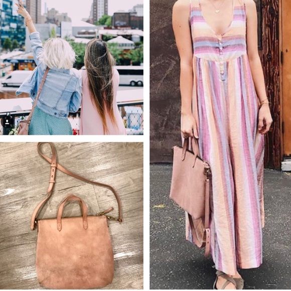 Madewell pink suede small transporter hare to find - Picture 2 of 11